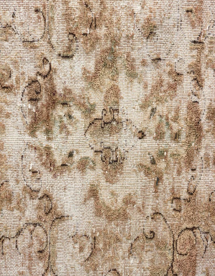 Detail image of  9' 2 x 13'  Hand Knotted Ultra Vintage Persian Wool Rug
