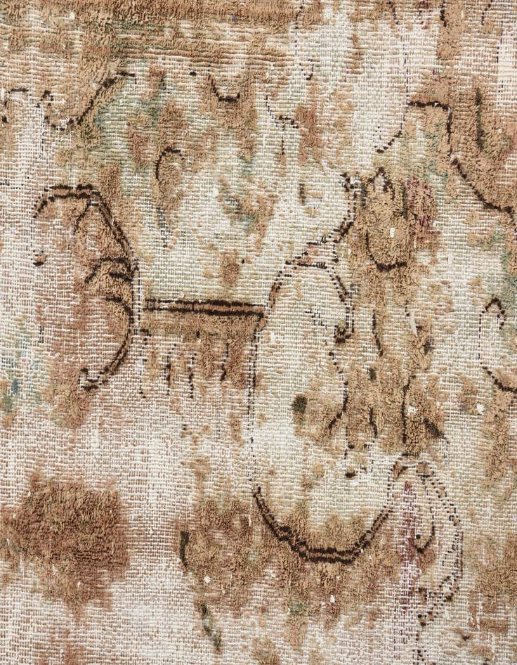 Detail image of  9' 2 x 13'  Hand Knotted Ultra Vintage Persian Wool Rug