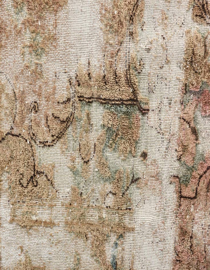 Detail image of  9' 2 x 13'  Hand Knotted Ultra Vintage Persian Wool Rug