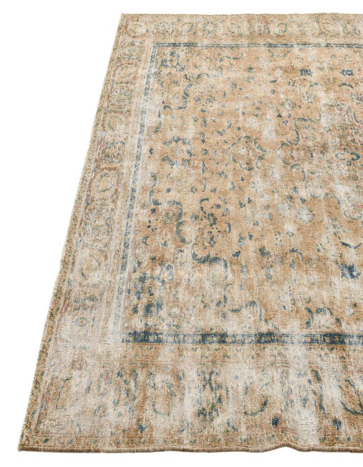 Detail image of  7' 5 x 10' 6  Hand Knotted Ultra Vintage Persian Wool Rug