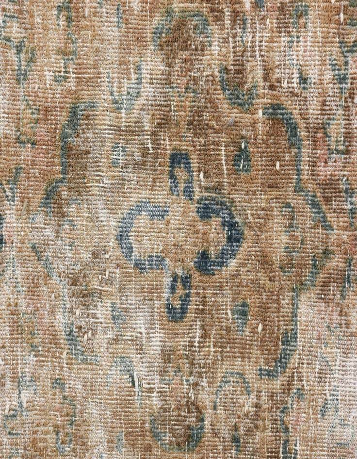 Detail image of  7' 5 x 10' 6  Hand Knotted Ultra Vintage Persian Wool Rug