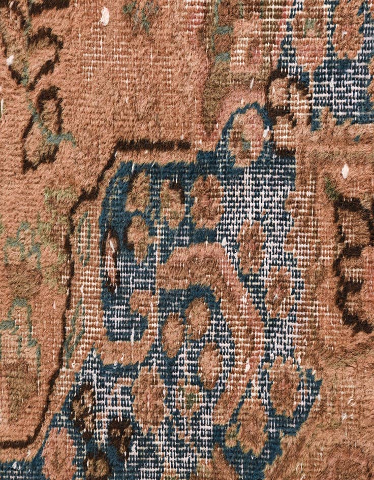 Detail image of  6' 3 x 9' 5  Hand Knotted Ultra Vintage Persian Wool Rug