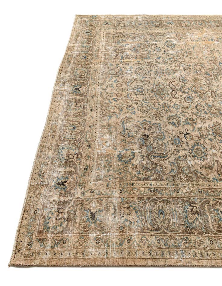 Detail image of  9' 8 x 12' 9  Hand Knotted Ultra Vintage Persian Wool Rug
