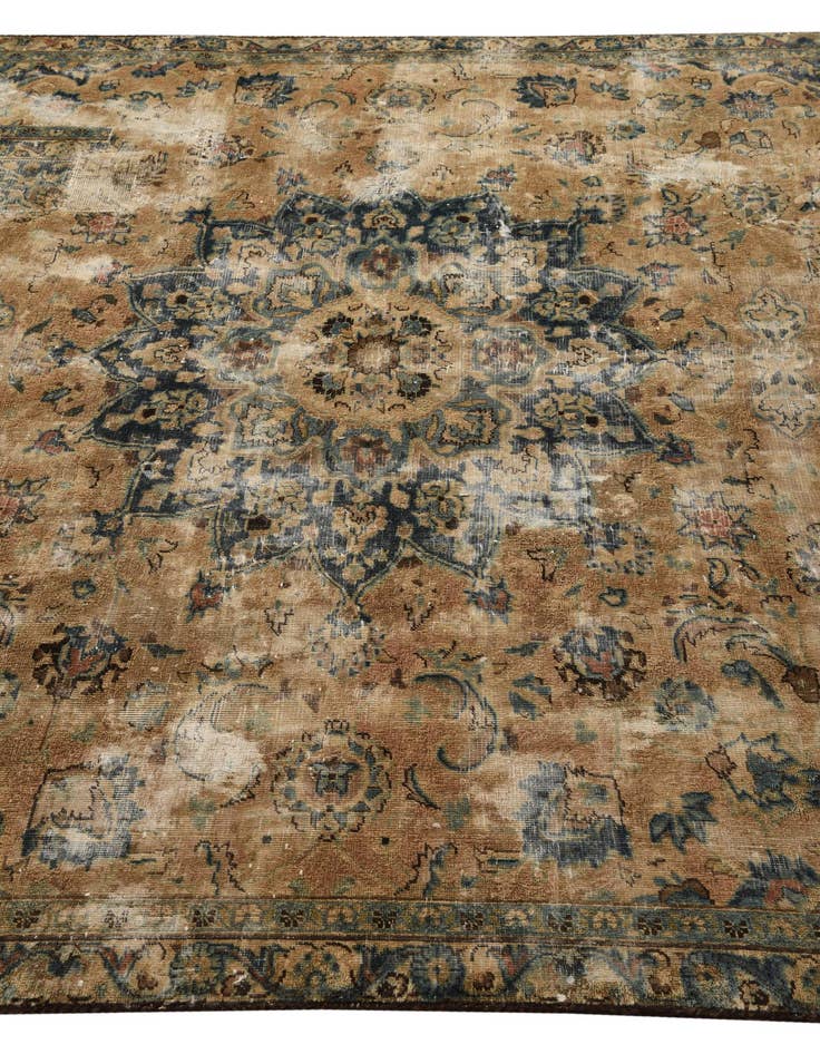 Detail image of  6' 3 x 7' 10  Hand Knotted Ultra Vintage Persian Wool Rug