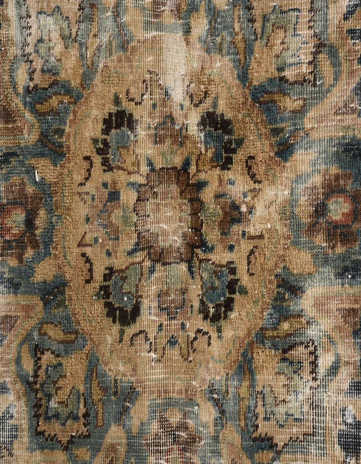 Detail image of  6' 3 x 7' 10  Hand Knotted Ultra Vintage Persian Wool Rug