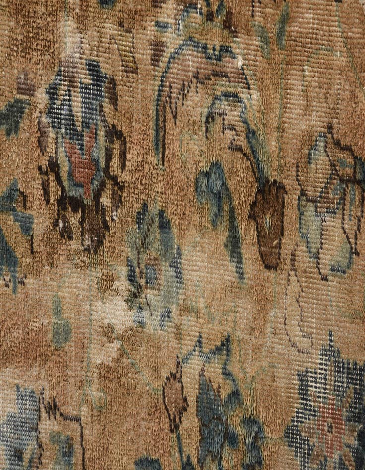 Detail image of  6' 3 x 7' 10  Hand Knotted Ultra Vintage Persian Wool Rug