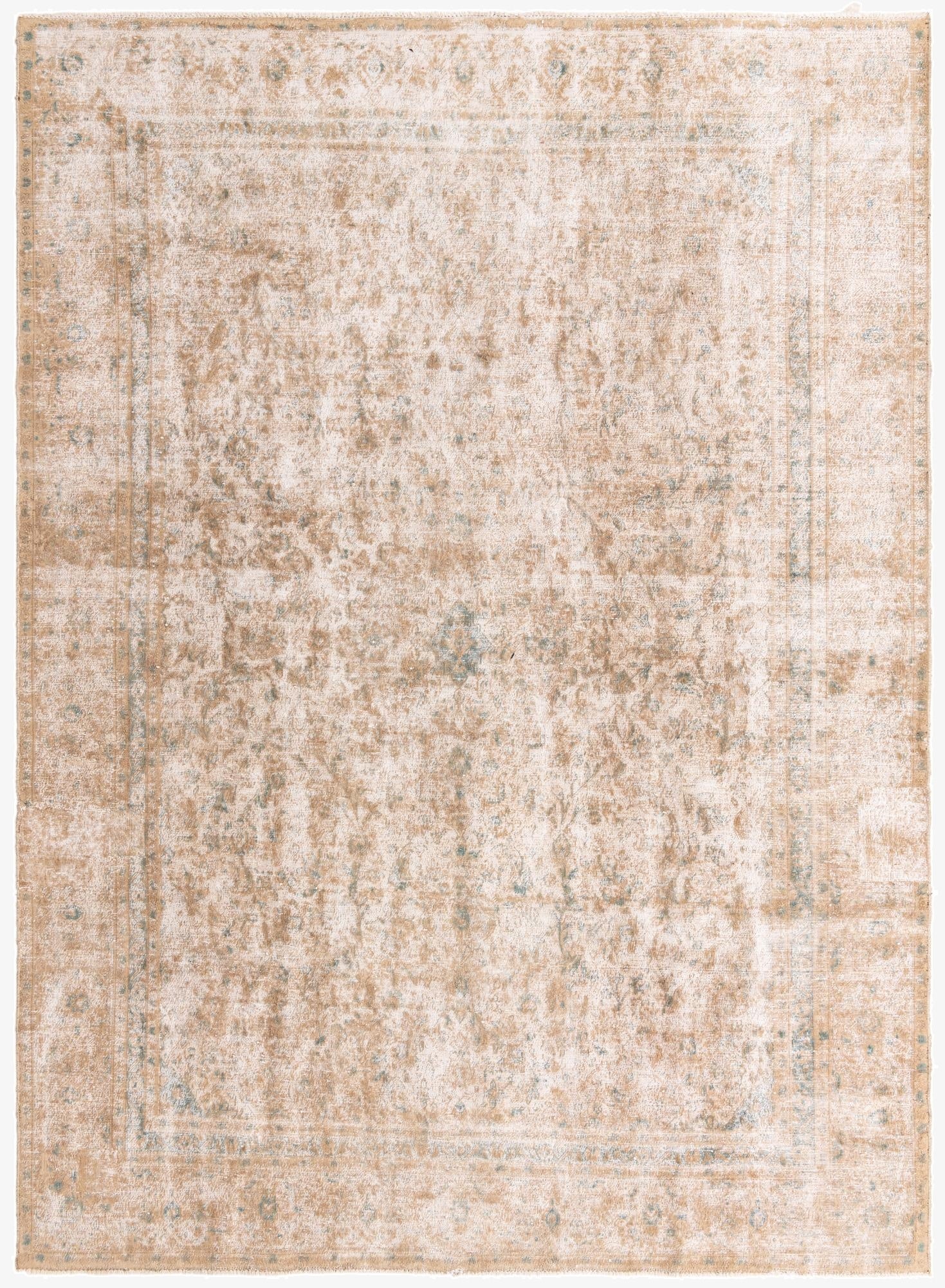  8' 7 x 11' 10  Hand Knotted Ultra Vintage Persian Wool Rug