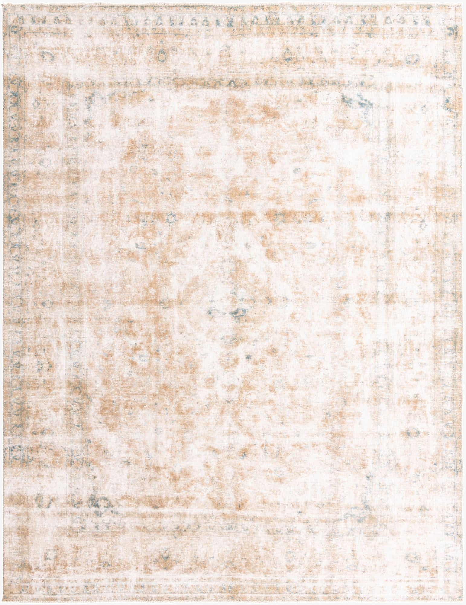  9' 4 x 12' 4  Hand Knotted Ultra Vintage Persian Wool Rug