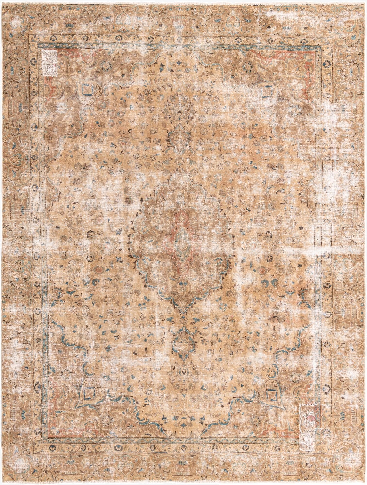  9' x 11' 8  Hand Knotted Ultra Vintage Persian Wool Rug