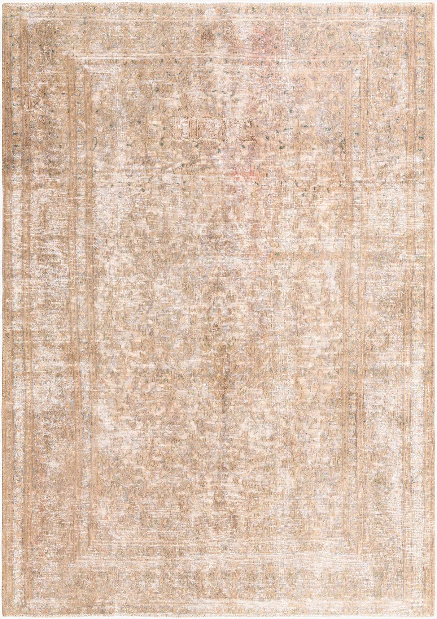  6' 5 x 9' 5  Hand Knotted Ultra Vintage Persian Wool Rug