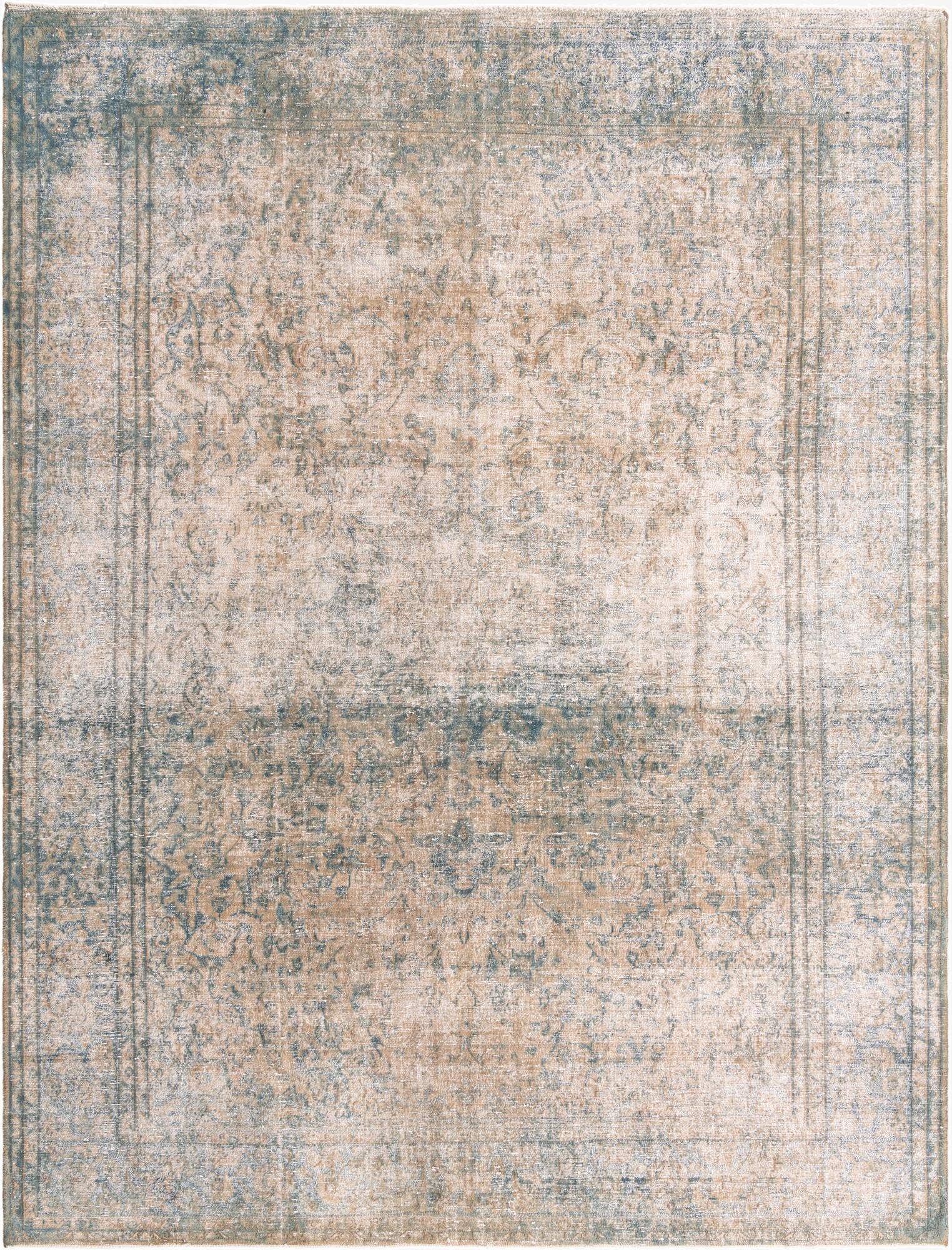  9' 1 x 12'  Hand Knotted Ultra Vintage Persian Wool Rug