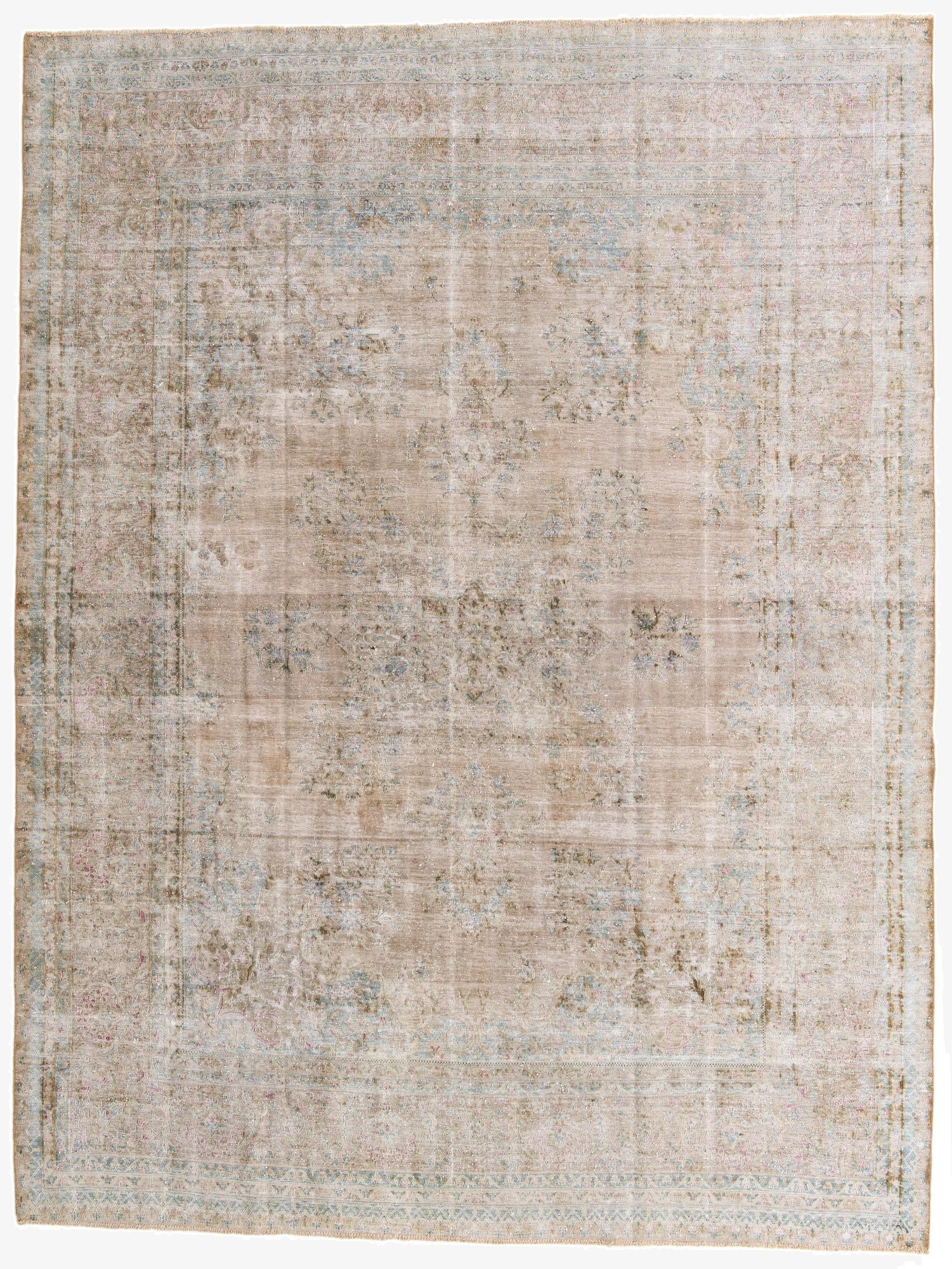  9' 9 x 12' 10  Hand Knotted Ultra Vintage Persian Wool Rug