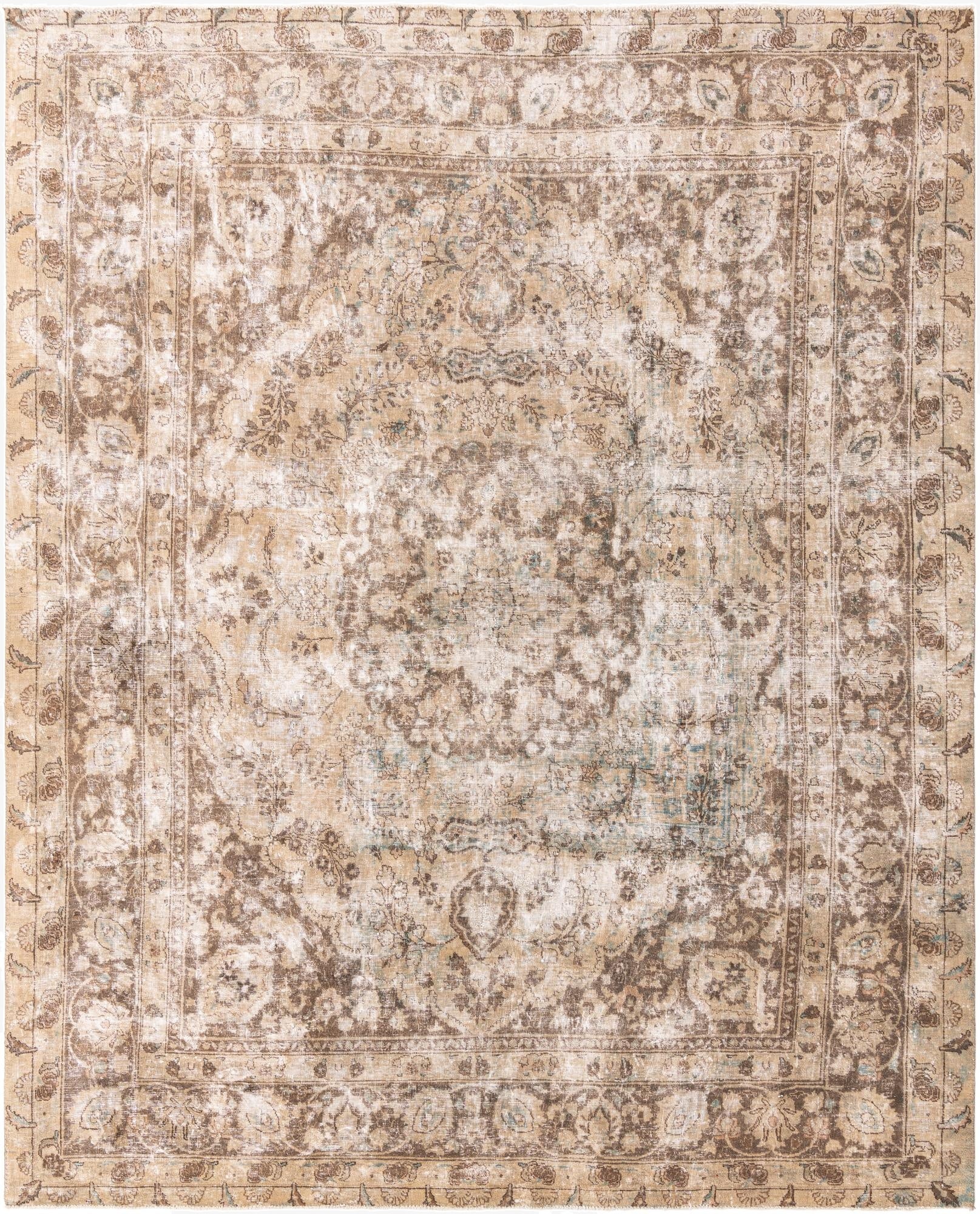  9' 10 x 12' 5  Hand Knotted Ultra Vintage Persian Wool Rug