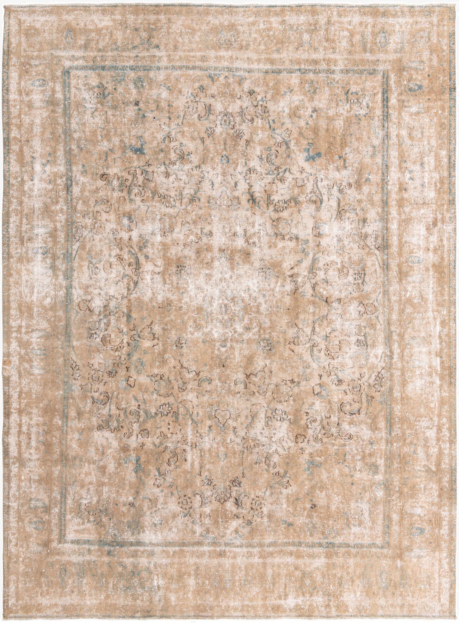  9' 5 x 13'  Hand Knotted Ultra Vintage Persian Wool Rug