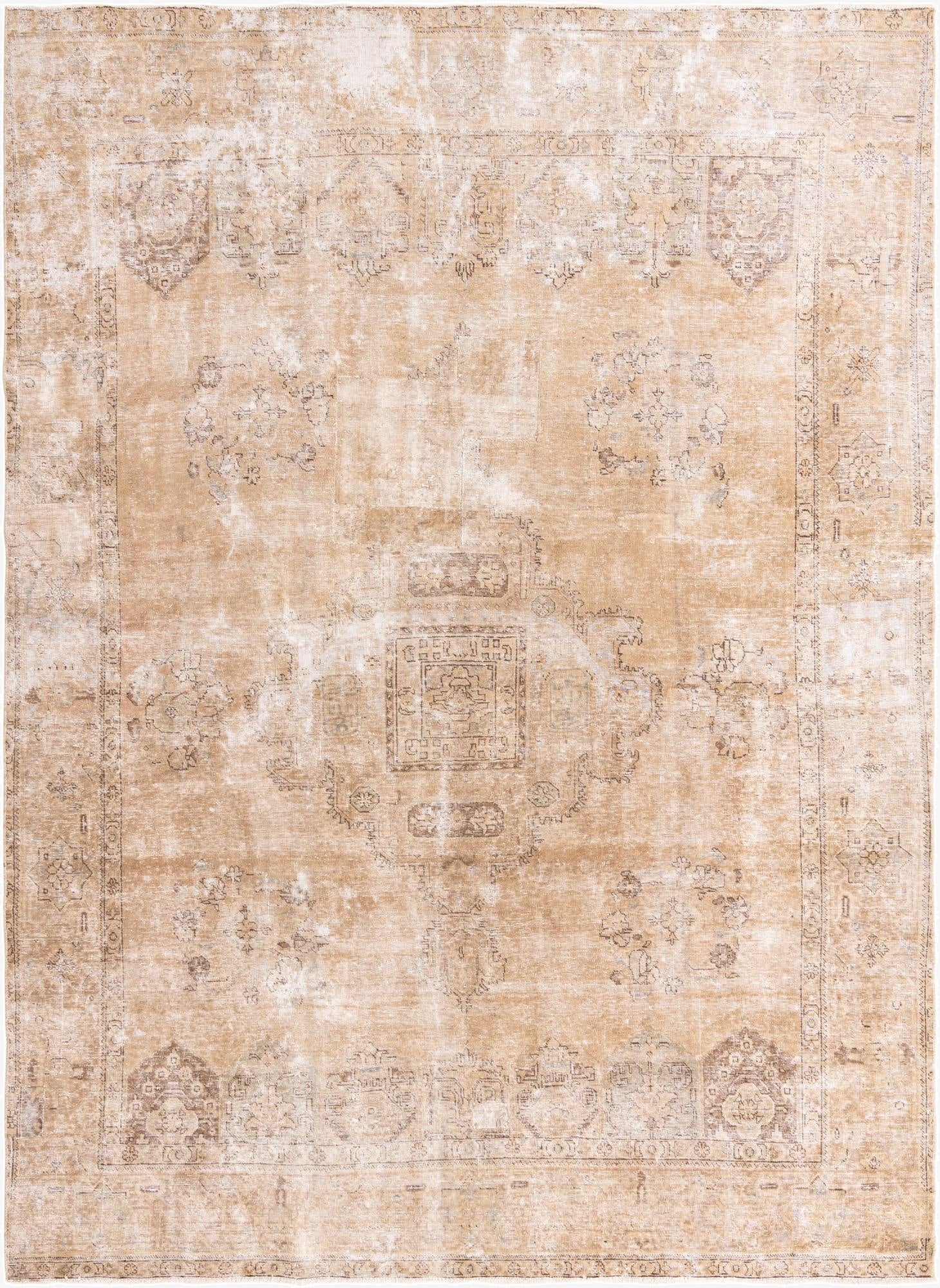  9' 1 x 12' 6  Hand Knotted Ultra Vintage Persian Wool Rug