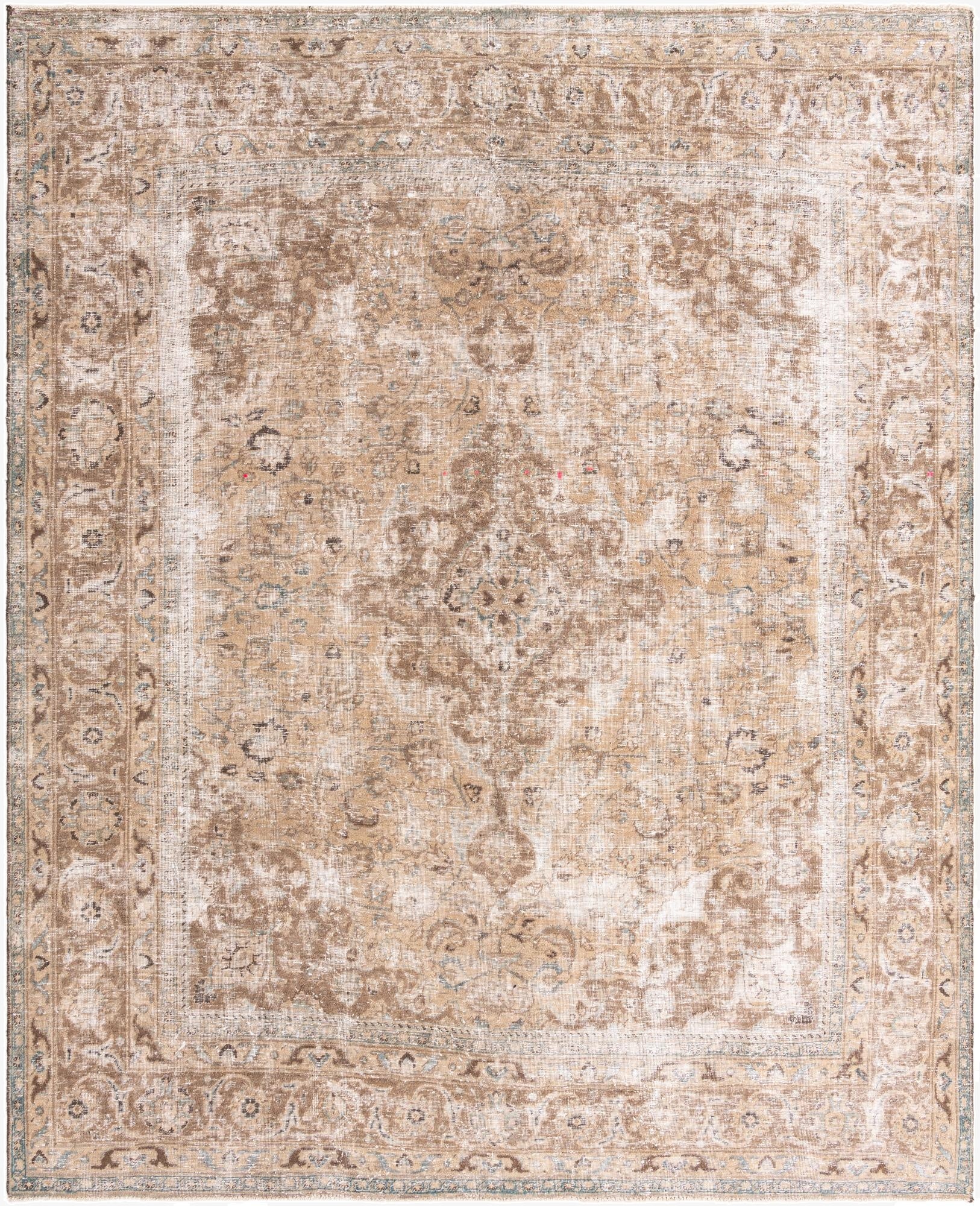  9' 10 x 12' 4  Hand Knotted Ultra Vintage Persian Wool Rug