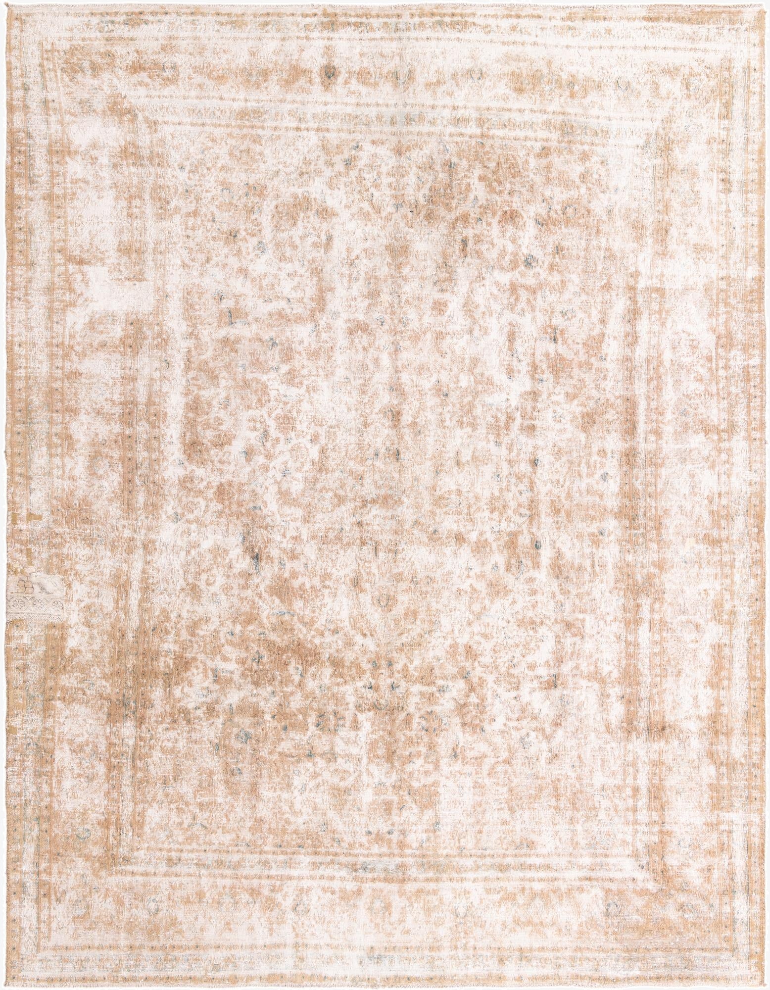  9' 3 x 12' 2  Hand Knotted Ultra Vintage Persian Wool Rug