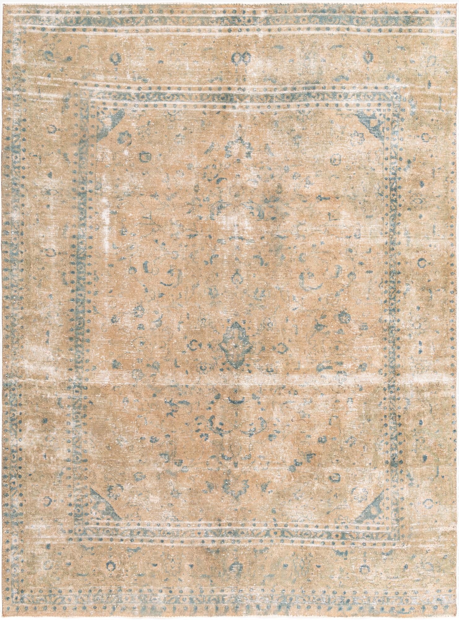  7' 6 x 10'  Hand Knotted Ultra Vintage Persian Wool Rug