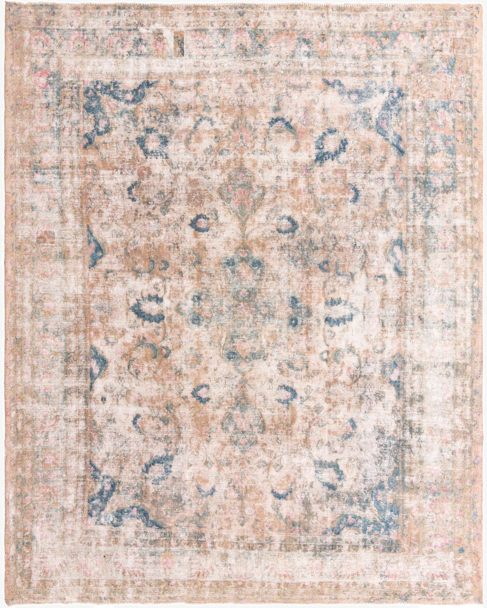  9' 10 x 12' 8  Hand Knotted Ultra Vintage Persian Wool Rug