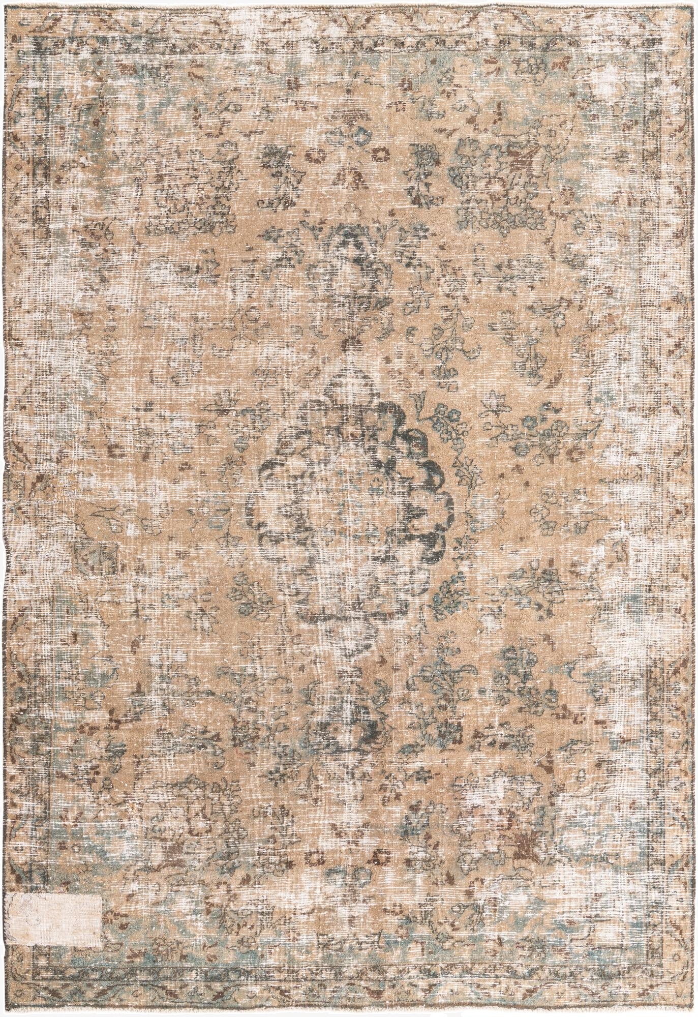 6' 3 x 9' 4  Hand Knotted Ultra Vintage Persian Wool Rug