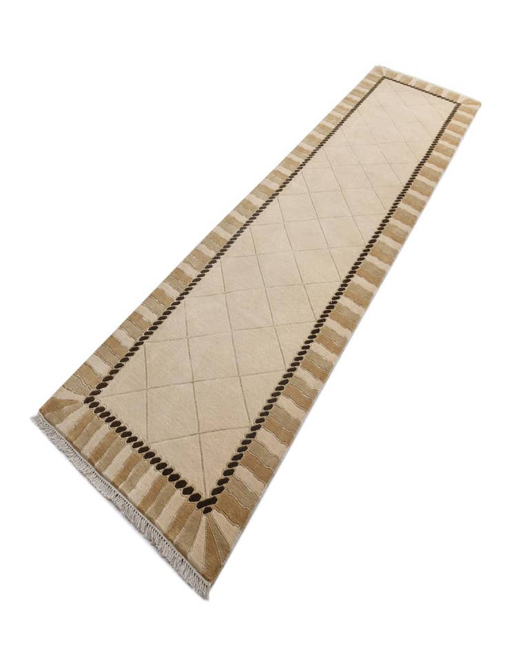 Detail image of  3' 3 x 12' 11  Hand Knotted Darya Wool Runner Rug