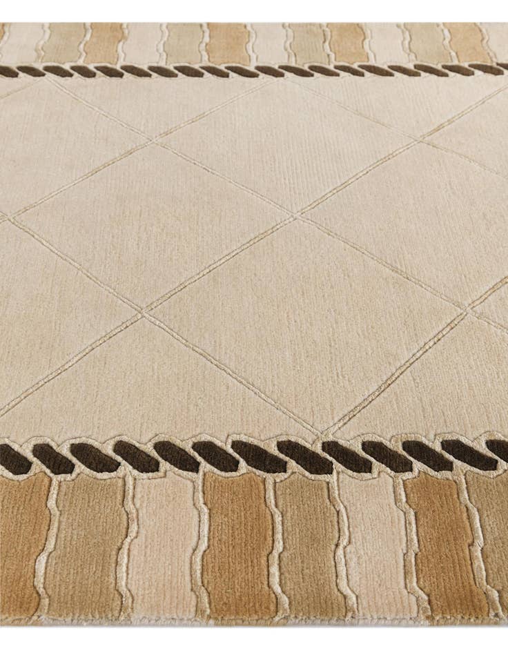 Detail image of  3' 3 x 12' 11  Hand Knotted Darya Wool Runner Rug