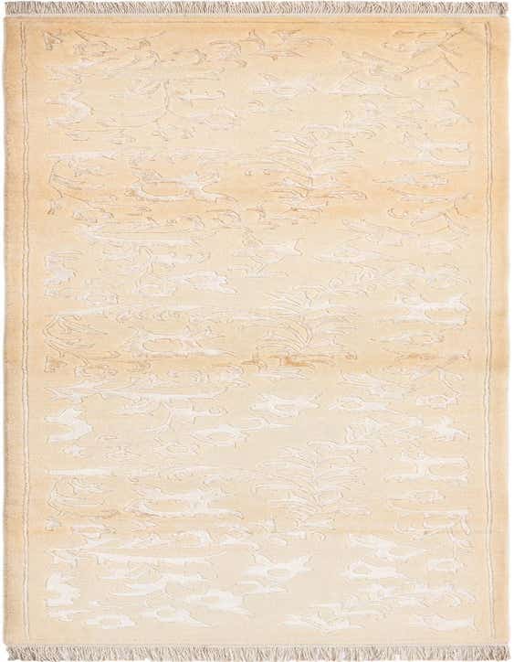 A 13 ft Darya runner rug in brown and ivory with a modern Persian floral pattern, ideal for hallways.