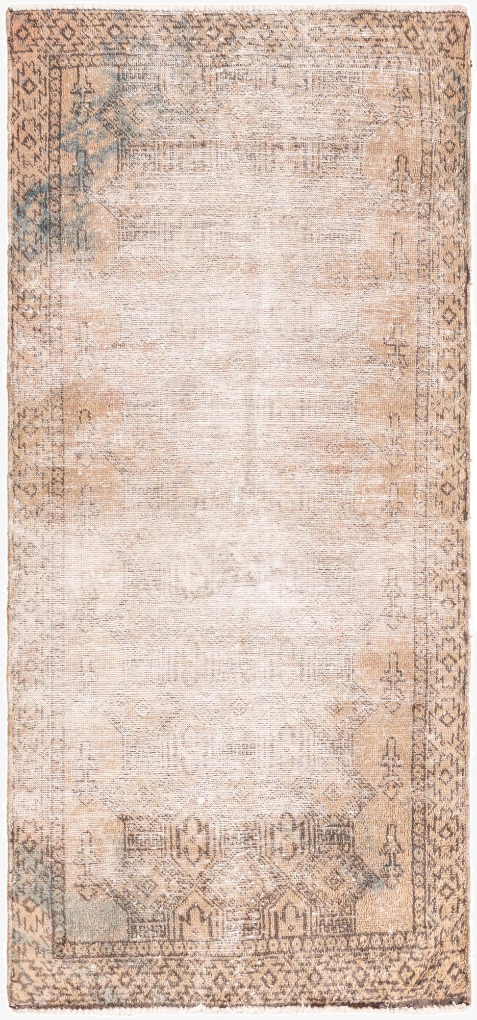  3' 1 x 6' 7  Hand Knotted Ultra Vintage Persian Wool Runner Rug