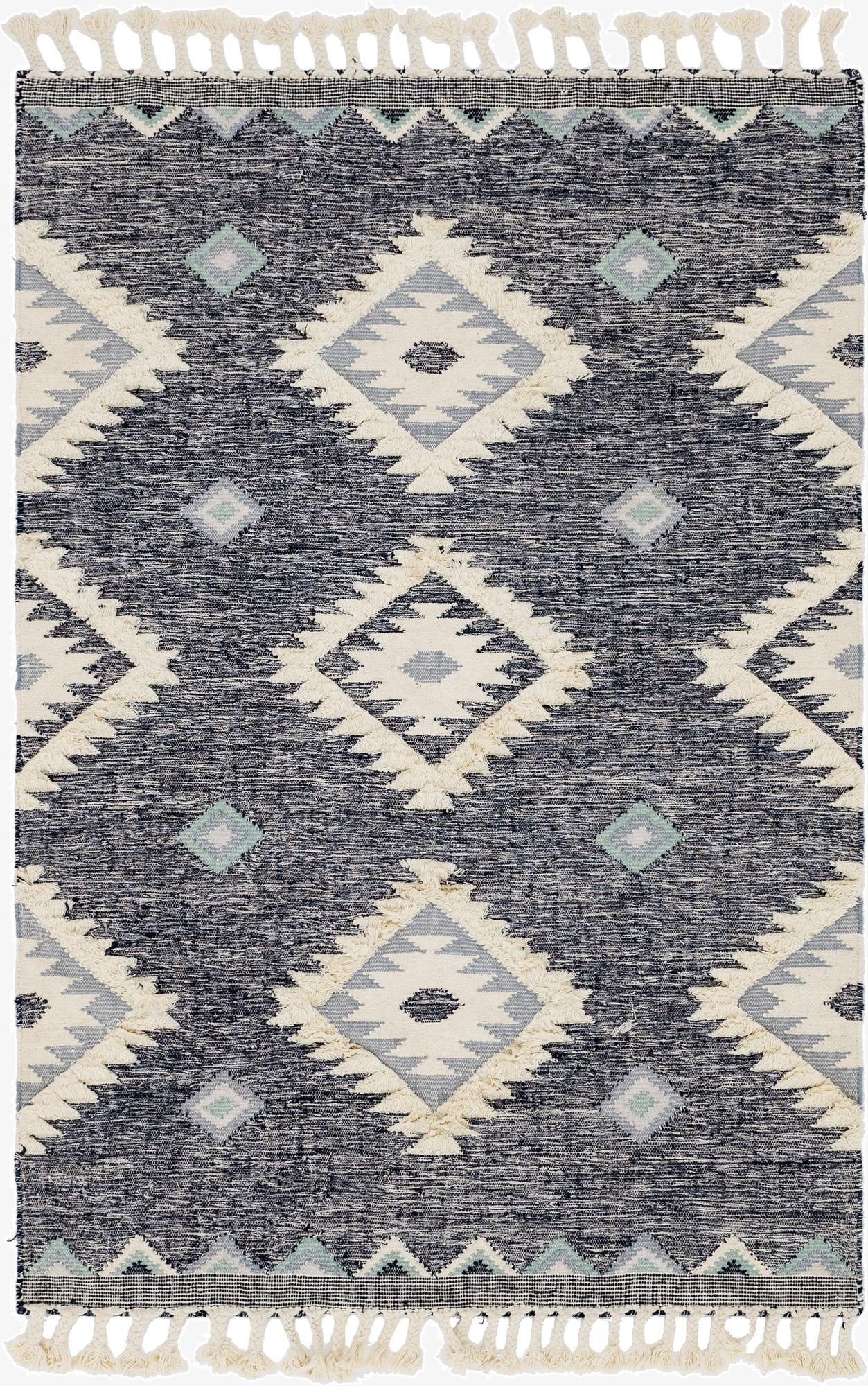  6' 1 x 9'  Hand Woven Arizona Wool Rug