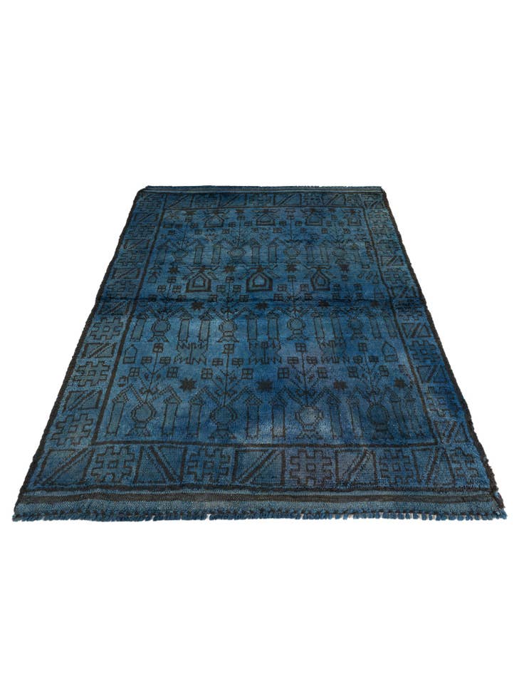 Detail image of  3' 4 x 4' 7  Hand Knotted Balouch Wool Rug