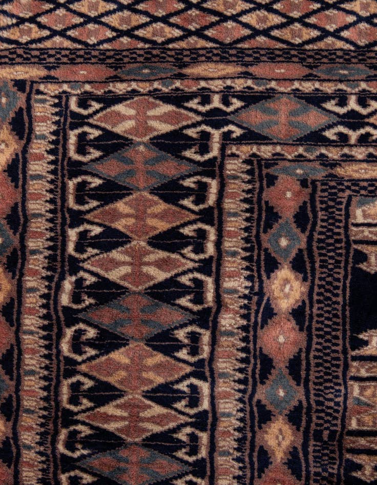 Detail image of  4' 3 x 5' 11  Hand Knotted Bokhara Wool Rug