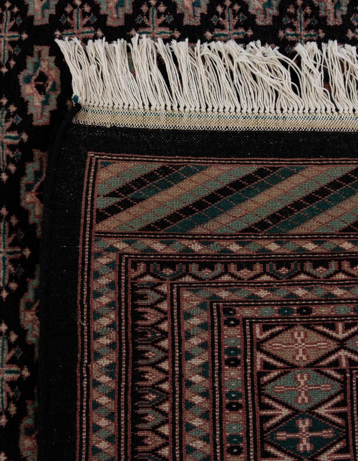 Detail image of  5' 2 x 8'  Hand Knotted Bokhara Oriental Wool Rug