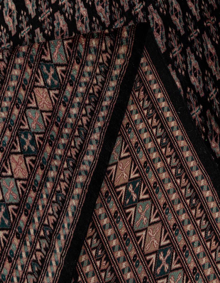 Detail image of  5' 2 x 8'  Hand Knotted Bokhara Oriental Wool Rug