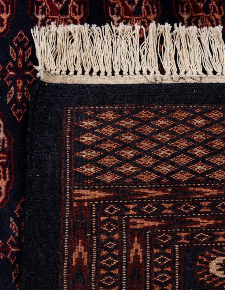 Detail image of  6' 4 x 8' 4  Hand Knotted Bokhara Oriental Wool Rug