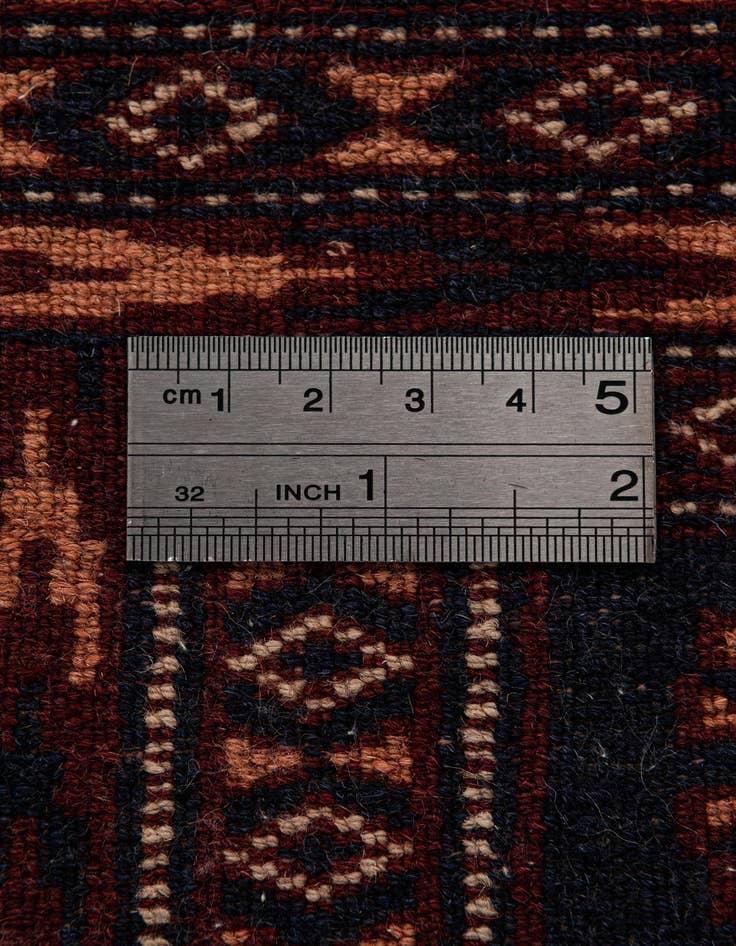 Detail image of  6' 4 x 8' 4  Hand Knotted Bokhara Oriental Wool Rug