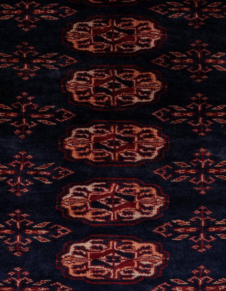 Detail image of  6' 4 x 8' 4  Hand Knotted Bokhara Oriental Wool Rug