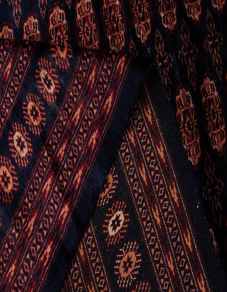 Detail image of  6' 4 x 8' 4  Hand Knotted Bokhara Oriental Wool Rug