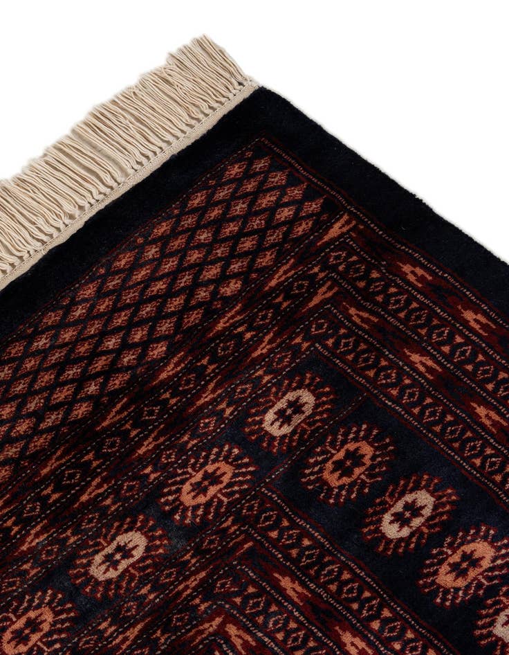 Detail image of  6' 4 x 8' 4  Hand Knotted Bokhara Oriental Wool Rug