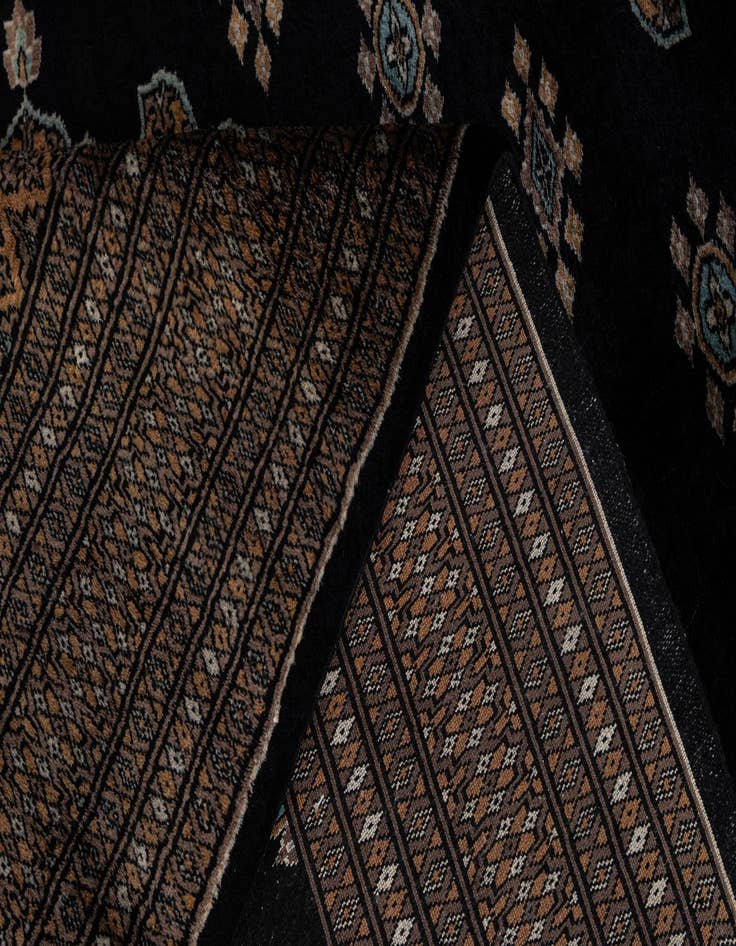 Detail image of  4' 2 x 6' 5  Hand Knotted Bokhara Oriental Wool Rug