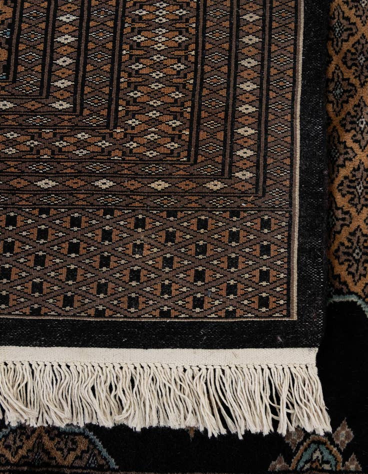 Detail image of  4' 2 x 6' 5  Hand Knotted Bokhara Oriental Wool Rug