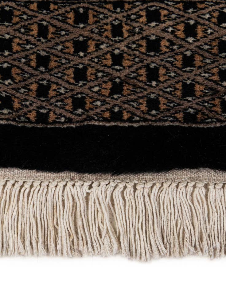 Detail image of  4' 2 x 6' 5  Hand Knotted Bokhara Oriental Wool Rug