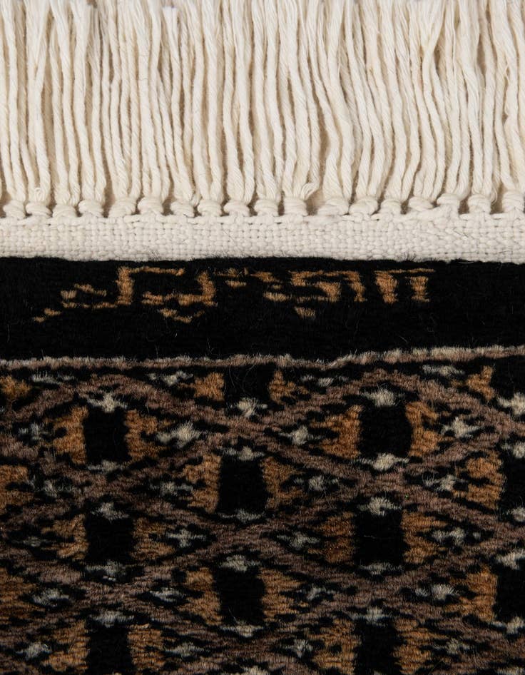 Detail image of  4' 2 x 6' 5  Hand Knotted Bokhara Oriental Wool Rug