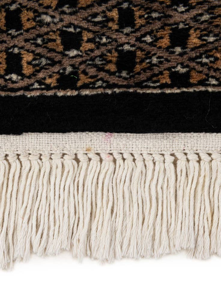 Detail image of  4' 2 x 6' 5  Hand Knotted Bokhara Oriental Wool Rug