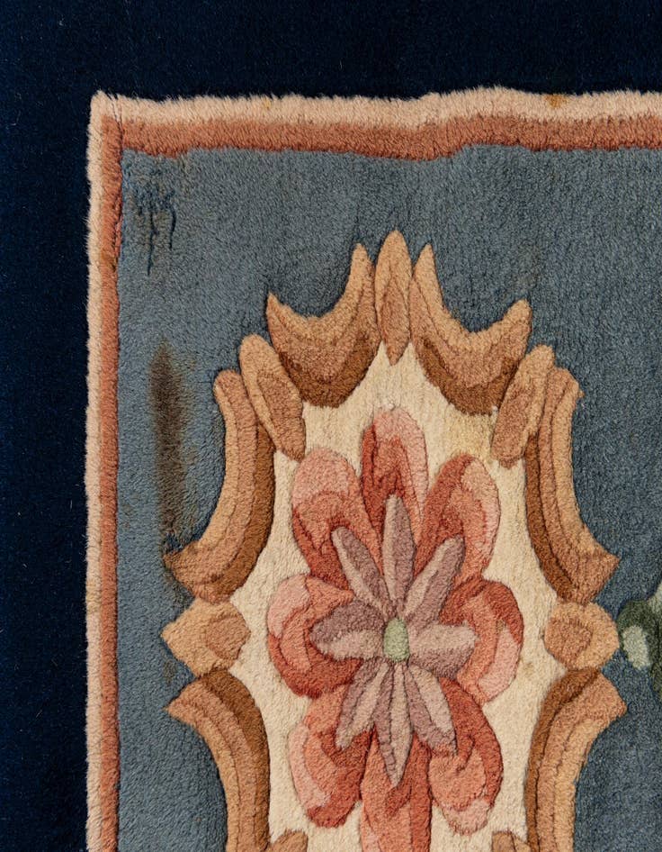 Detail image of  9' 1 x 12' 5  Hand Knotted Carved Pekin Wool Rug