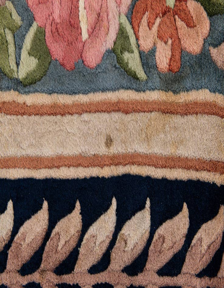 Detail image of  9' 1 x 12' 5  Hand Knotted Carved Pekin Wool Rug