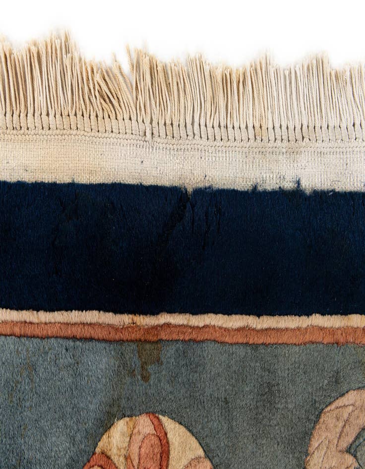Detail image of  9' 1 x 12' 5  Hand Knotted Carved Pekin Wool Rug