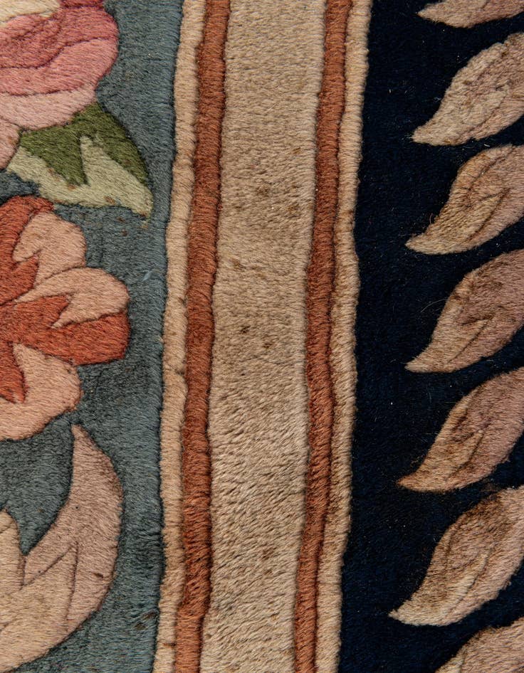 Detail image of  9' 1 x 12' 5  Hand Knotted Carved Pekin Wool Rug