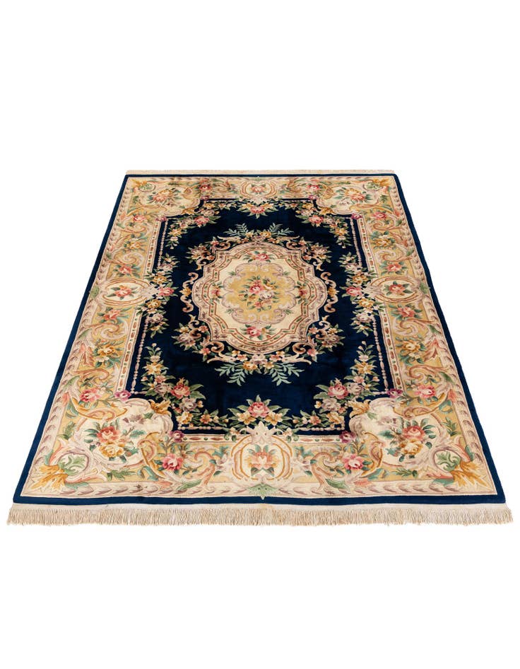 Detail image of 7' 7 x 10' 9 Hand Knotted Carved Pekin Wool Rug