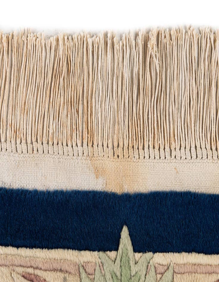 Detail image of 7' 7 x 10' 9 Hand Knotted Carved Pekin Wool Rug