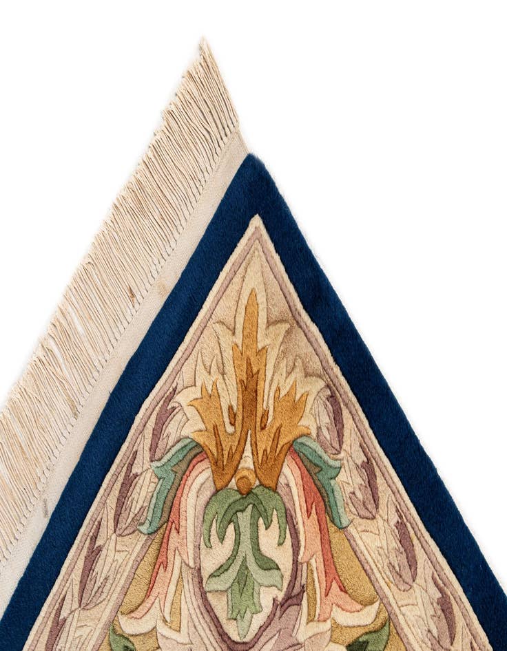 Detail image of 7' 7 x 10' 9 Hand Knotted Carved Pekin Wool Rug